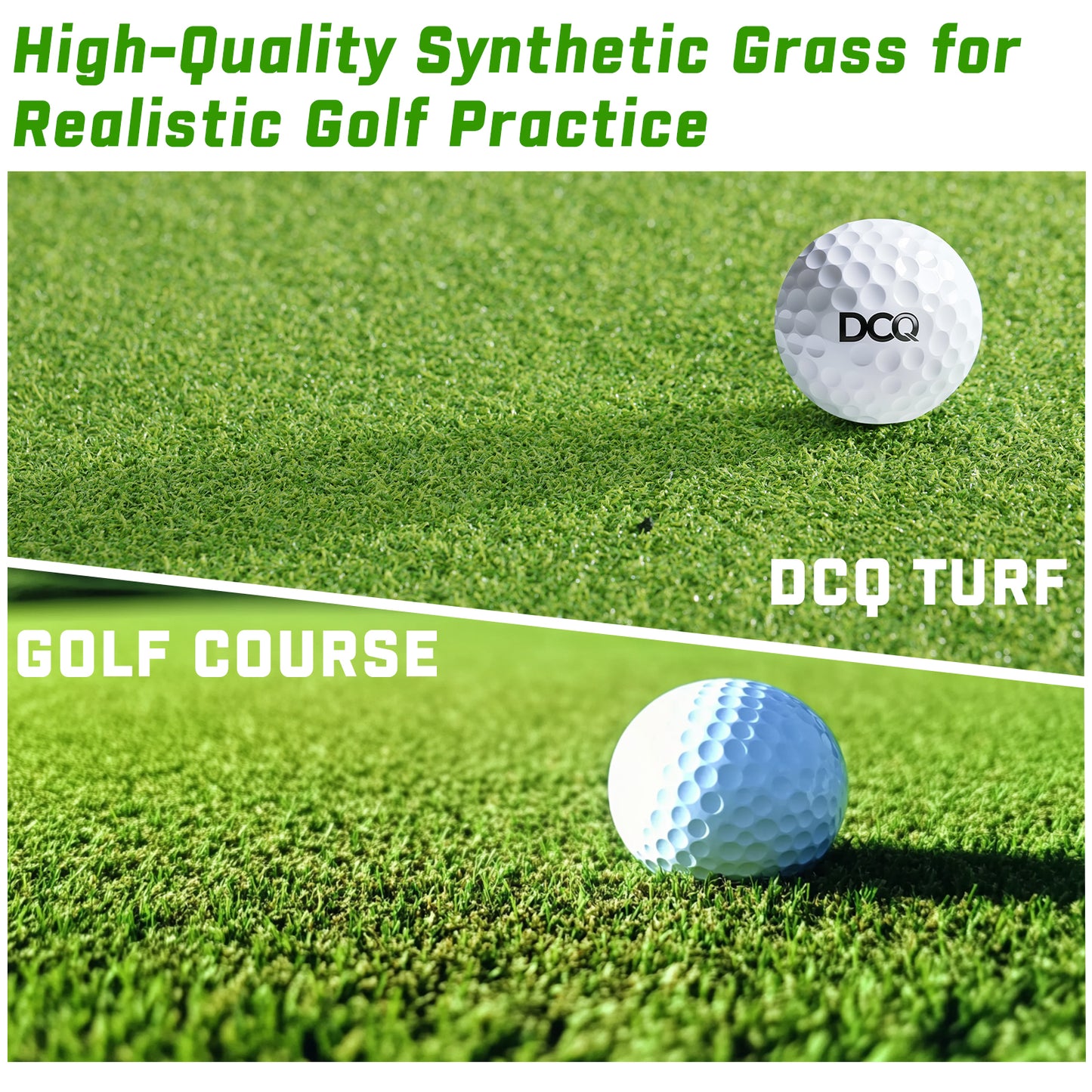 5x4 ft Golf Hitting Mat with Alignment Lines - Fairway & Rough Grass Mat - Golf Swing Training Aid - Golf Mat - Golf Mats Practice Indoor Outdoor - Golf Practice Mat Golf Turf Mat Golf Simulator Mat