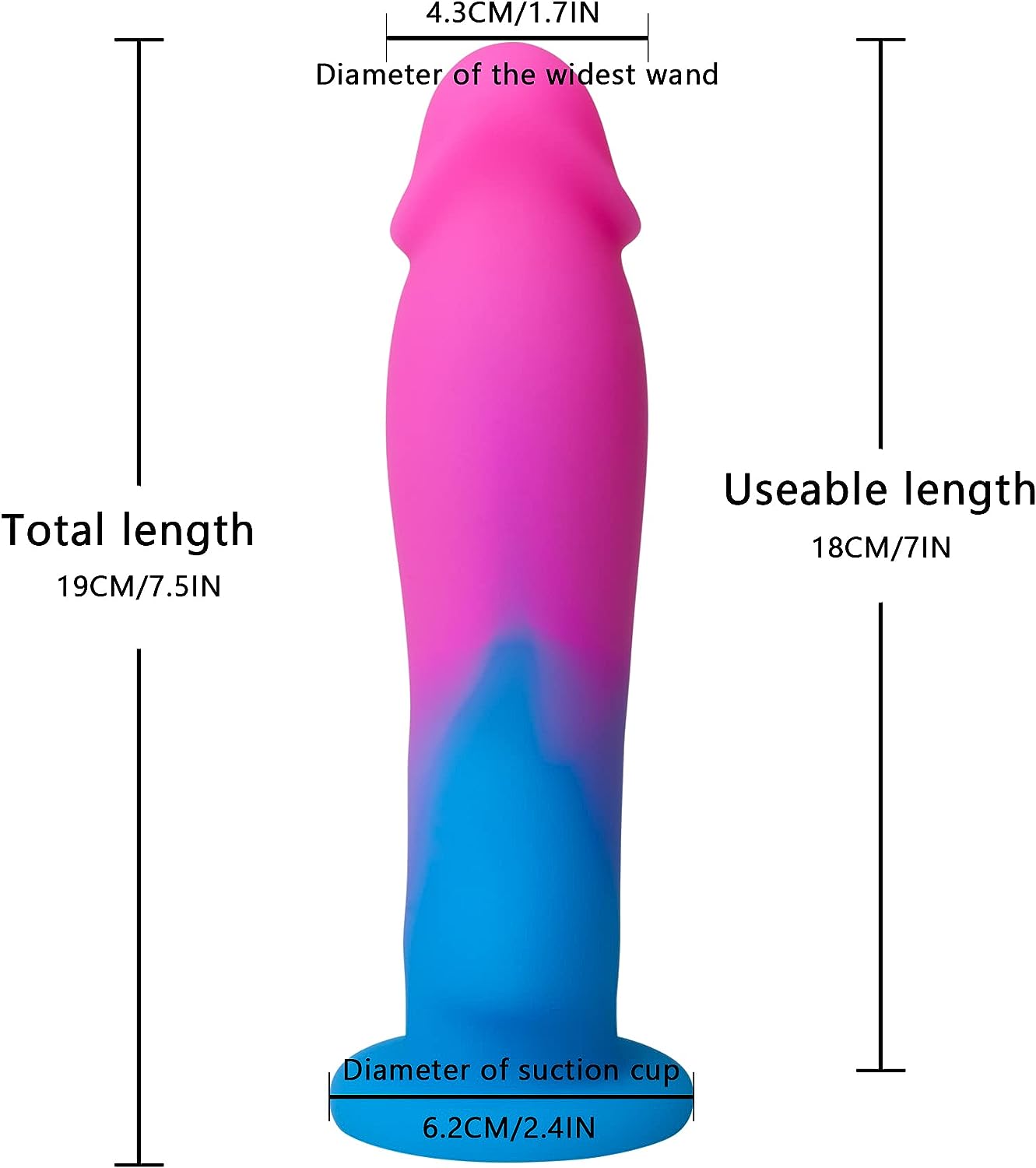 Realistic Dildo Vibrator with Strong Suction Cup,8 Vibrating Speeds Consolador for Clitoral G-spot Stimulation,Liquid Silicone Adult Sex Toy Electric Massager Compatible with Strap on Harness