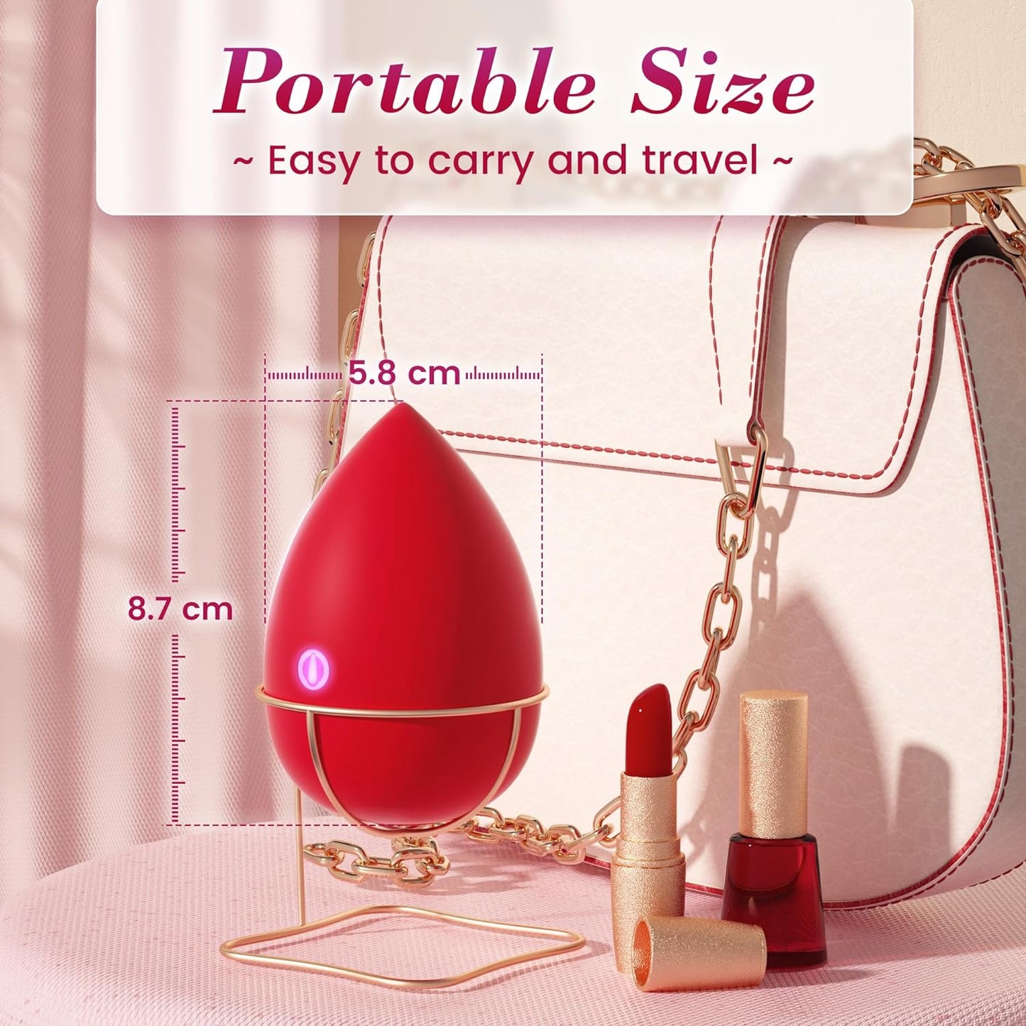 Vibrator Adult Sex Toys for Women - Sex Toy Rose Makeup Sponges Egg-Shaped Sucking Vibrator Adult Toys, 9 Sucking Vibrating Modes Clitoral Nipple Stimulator, Clit Sucker Vibrators for Female Couples