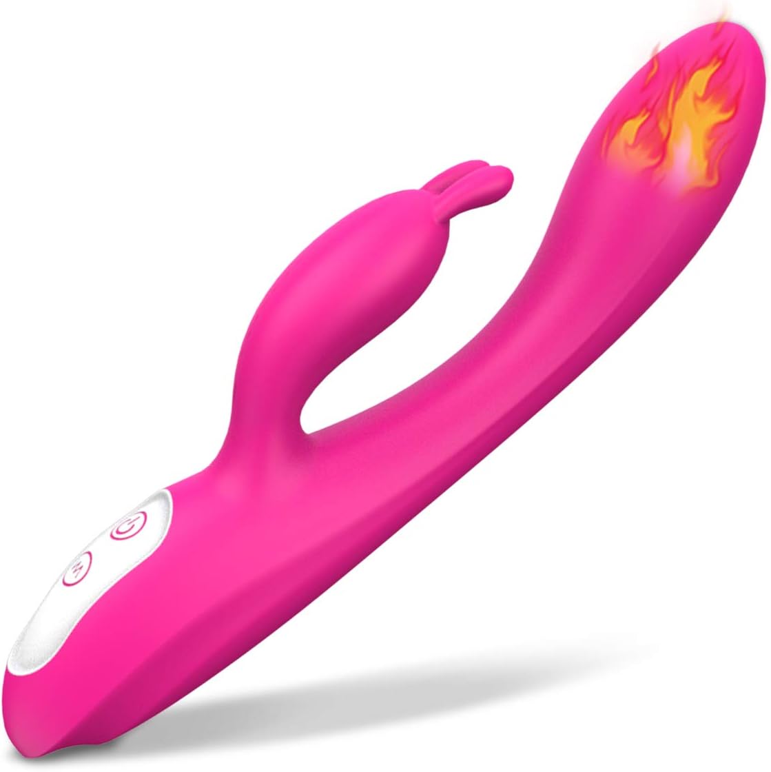 G Spot Rabbit Vibrator with Heating Function and Bunny Ears for Clitoris G-spot Stimulation,Waterproof Dildo Vibrator with 9 Powerful Vibrations Dual Motor Stimulator for Women or Couple Fun(Purple)